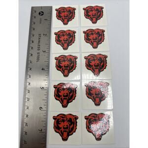 NFL Chicago Bears Temporary Tattoos Game Day Face And Body 10 Count Football